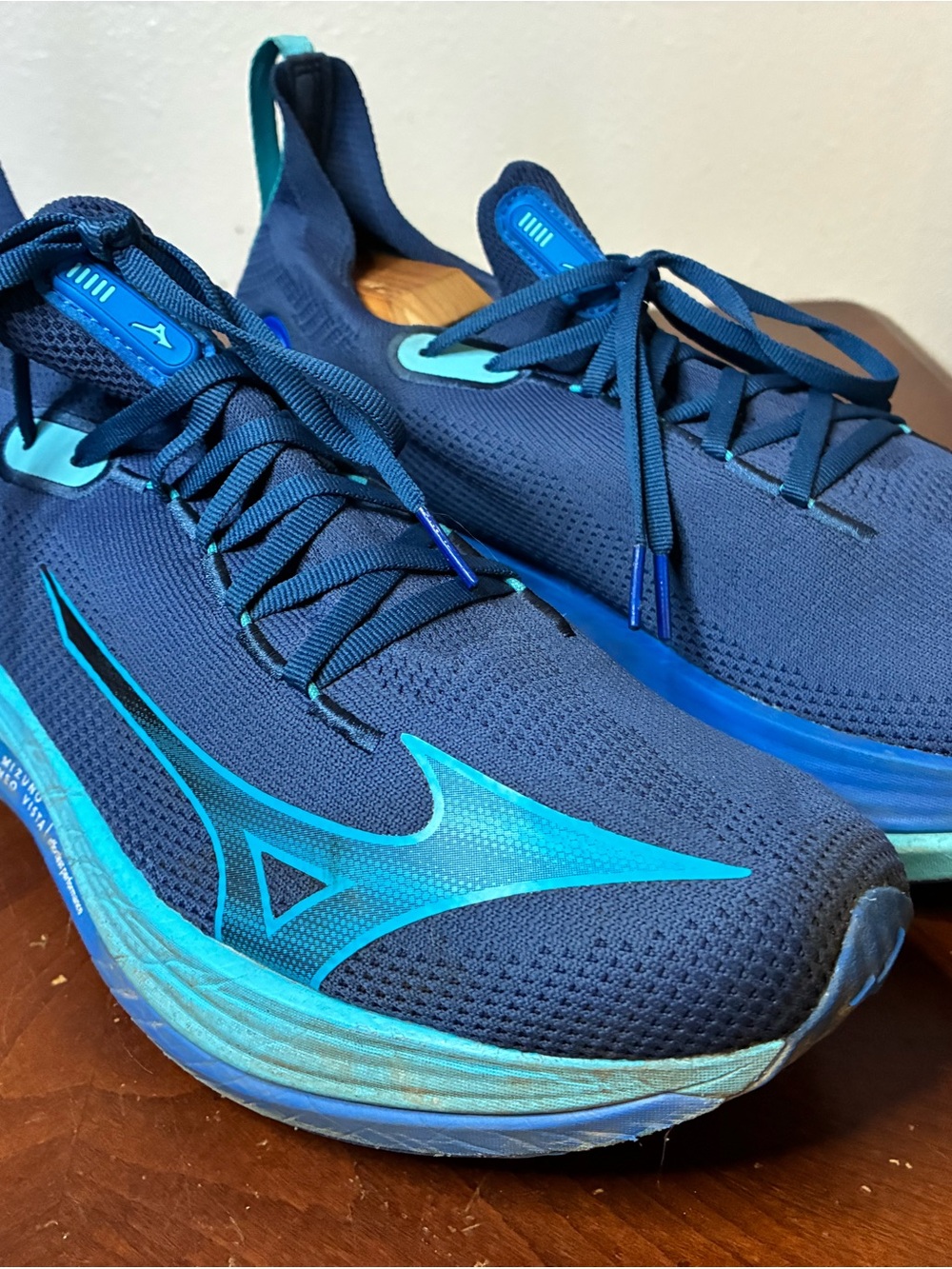 Mizuno Neo Vista Mens Size 11.5 Estate Blue Athletic Running Walk Shoes